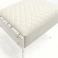 thumbnail image 6 of Pasargad Home Tribecca Collection Velvet Stool, Ivory, 6 of 8