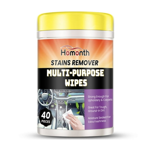 Homonth car interior cleaning wipes - Quick stain removal, refurbishment and maintenance, portable car interior wipes