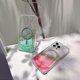 thumbnail image 5 of For iPhone 14 Pro Case Compatible with MagSafe Epoxy Marble Texture PC TPU Phone Cover - Green, 5 of 5
