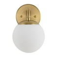 thumbnail image 6 of JONATHAN Y Louis Parisian Globe 5.75" 1-Light Metal/Frosted Glass Modern Contemporary LED Vanity, Brass Gold, 6 of 8