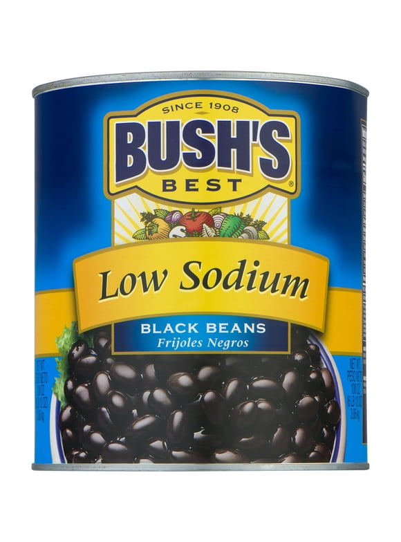 Bush's Low Sodium Black Beans, 108 oz, Can