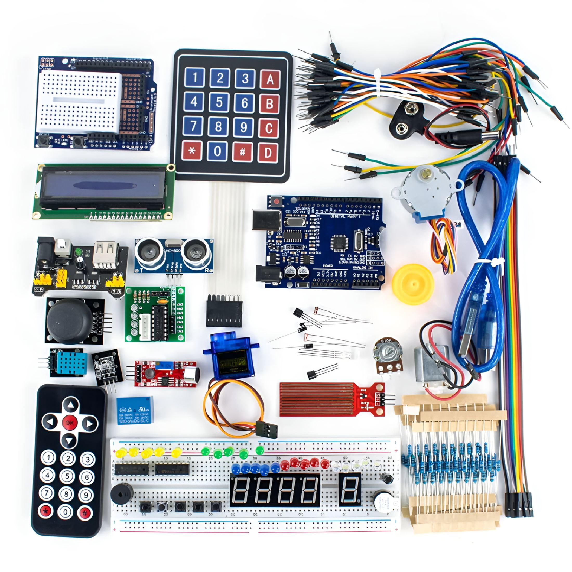 GJX Starter Kit for Arduino Projects with 60+ Electronic Components