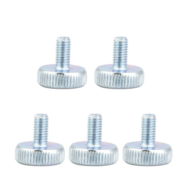 M5 Tornillos De Pulgar De Cabeza Moleteada Plana De Acero Al Carbono Chapado En Zinc Apriete Manual Aparato Eléctrico 5 Mm 20 Piezas