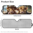 thumbnail image 5 of Uorisanigo Car Sun Shade Windshield Sunshade for Wrangler JK JKU TJ 1997-2018 Heat Shield Folding Sunshade Sun Visor Mat Protection for Car Interior(Hawaiian Highland Cow Print), 5 of 7