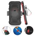 thumbnail image 5 of TJS Apple iPhone Xs MAX 2018 Case, 360° Belt Clip Holster Dual Layer Hybrid Shock Absorbing Resist Kickstand Armor Phone Case Cover (Red), 5 of 8