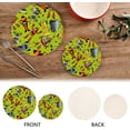 thumbnail image 4 of SKYSONIC Cartoon Robots Cute Pot Holders Trivets, 2 Pcs Heat Resistant Trivets,Green Doodle Cotton Thread Weave Mats for Hot Pads Pans Pot Bowl Teapot for Kitchen Decor, 4 of 7
