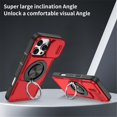 thumbnail image 2 of Case for iPhone 16 Plus with Rotating Metal Stand, MagSafe Magnetic Wireless Charging,Sliding camera casing,Shockproof Dropproof Tough Rugged Protective Case Cover,Red,For iPhone 16 Plus, 2 of 7