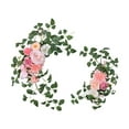 thumbnail image 3 of 2pcs Boda Arch Flowers Decoraciones Hermosas con vegetación Hojas de flores artificiales Disposición floral para la pared Home Rosa, 3 of 9