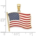 thumbnail image 3 of 10K w Enamel American Flag Charm Yellow Gold Material Refined Dazzling Beautiful An unforgettable keepsake to treasure forever, 3 of 4