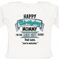 thumbnail image 4 of Inktastic Happy Birthday, Mommy I'm the Best Ever in Blue Boys or Girls Long Sleeve Baby Bodysuit, 4 of 5