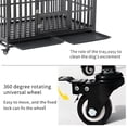 thumbnail image 4 of Aukfa 48 in Indestructible Dog Crate Heavy Duty Escape Proof Dog Cage Kennel w/ Lockable Wheels&Removable Tray, 4 of 9