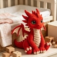 thumbnail image 4 of Hometravel Soft Knitted Cotton Dinosaur Plush Toy, Handmade Crochet Stuffed Animal Decor, Cute Knitted Dinosaur Figurine for Shelf, Bedroom, Gift Display, 4 of 6
