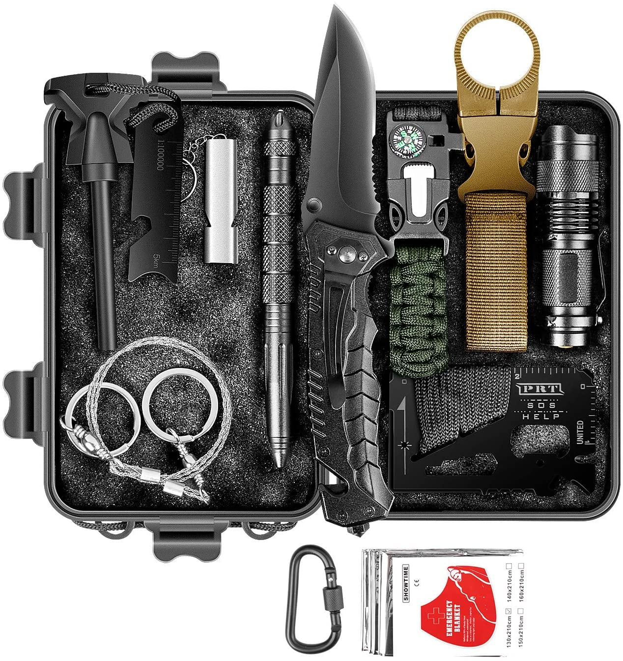 Survival Kit 12 in 1, Survival Gear and Equipment, Hiking Gear