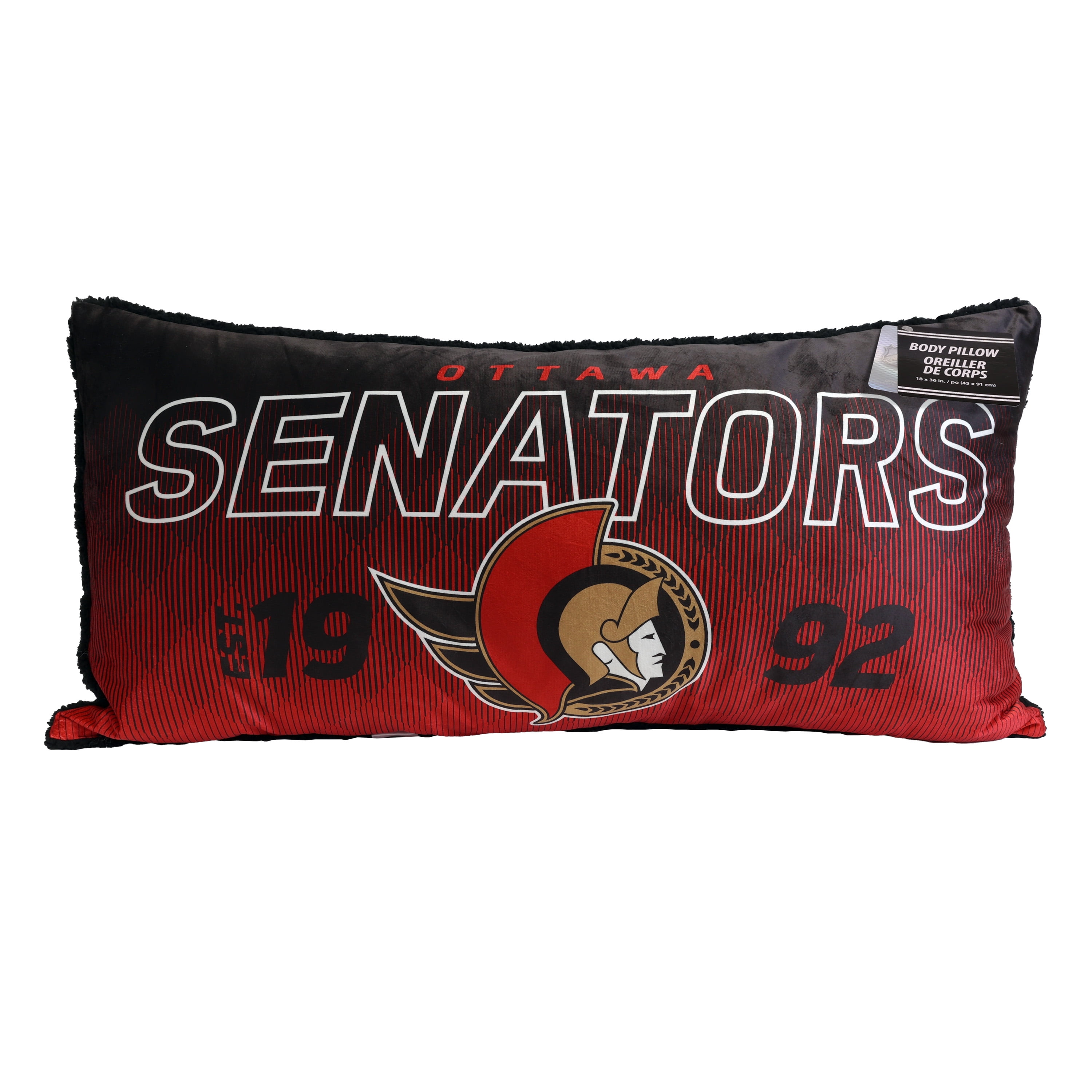 NHL Ottawa Senators Game Time Body Pillow, 18" x 36", NHL OTTAWA SENATORS BODY PILLOW