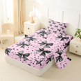 thumbnail image 2 of Erosebridal Black Pink Polkadots Bow Twin Sheet Sets for Girls, Dreamy Princess Bedding, 3 Pieces, 2 of 6