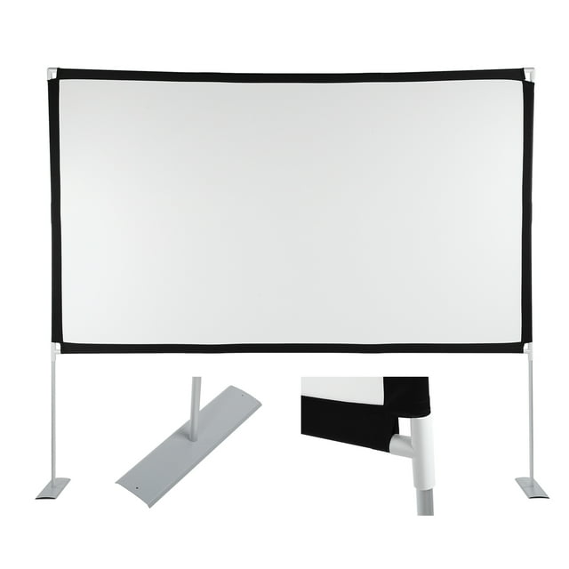 Pantalla De Proyección Portátil 4K HD 16:9 Con Soporte, ángulo De Visión Amplio, Sin Arrugas, Diseño Resistente, Liviano Y Fácil De Transportar Para Uso En Interiores Y