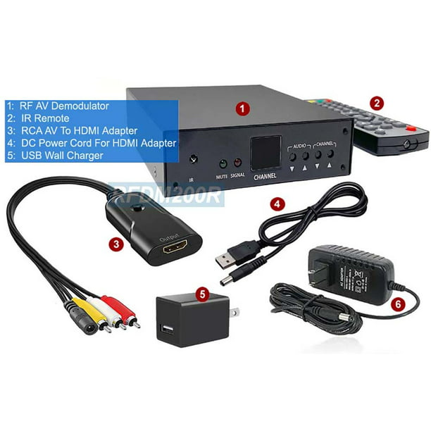Professional RF Coax To HDMI DVI Demodulator For NTSC System - Walmart.com