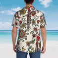 thumbnail image 4 of Kll Men'S Hawaiian Shirt Short Sleeve Button Down Beach Shirts-Dark Enchanted Flowers And Birds, 4 of 7