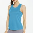 thumbnail image 2 of Wyobmus Tie Back Workout Tops for Women Lightweight Sleeveless Racerback Tanks Loose Fit Breathable Gym Shirts S-Xl Blue, 2 of 4