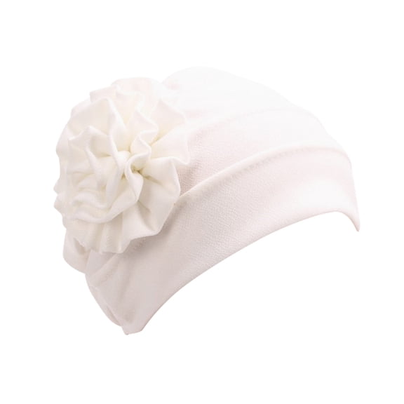 Hats for Women Soft Monochrome Applique Hijab Wrap Baotou Headwear