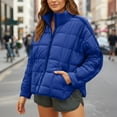 thumbnail image 4 of YueHuiYing Womens Quilted Lightweight Jackets Round Neck Coats Padded Outwear with Pockets, 4 of 7