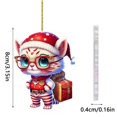 thumbnail image 3 of Lilixerw Personalized Christmas Tree Cute Cats Pendant,2D Acrylic Funny Christmas Cats Ornament for Christmas Tree Ornament, 3 of 6