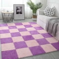 thumbnail image 3 of Gyuzh Purple Plush Foam Mats, Puzzle Floor Mat for Bedroom, Living Room,11.8x11.8inch, 3 of 6