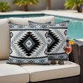thumbnail image 2 of Outdoor Pillow Covers 18x18 Set of 2, Brown Beige Boho Waterproof Patio Throw Pillow Covers for Couch Sofa Chair, Southwestern Ethnic Abstract Geometric Decorative Pillowcases for Throw Pillows, 2 of 9