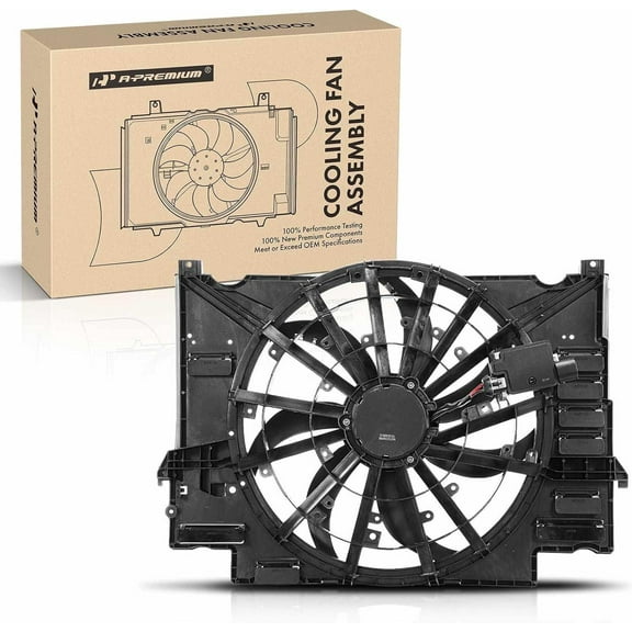 A-Premium Engine Radiator Cooling Fan Assembly Compatible with Jaguar XE 2017-2019, XF 2016-2019, Replace# T2H20465
