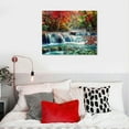 thumbnail image 5 of PIKWEEK  Wall Art Waterfall Canvas Print Landscape Paintings Framed Red Trees Forest Canvas Falls Picture for Bedroom Living Room Office kitchen Home Decor Ready to Hang, 5 of 5