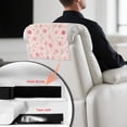 thumbnail image 6 of COEQINE Recliner Headrest Cover PU Leather Chair Headrest Cover Furniture Protector Decorative Head Rest Covers for Recliner/Sofa/Couch/Loveseat, 17x27 Inch, Pink Floral, 2 Pieces, 6 of 7
