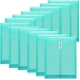 thumbnail image 1 of ReliThick 12 Pack Plastic Envelopes with Button and String Tie Closure Expandable Poly String Envelopes Plastic File Folder Letter A4 Size 1-1/4 Inch Expansion (Green), 1 of 7
