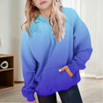 thumbnail image 2 of LRen Hoodies for Girls Cute Oversized Gradient Pullover Hooded Sweatshirts Long Sleeve Preppy Trendy Fall Winter Clothes Size 5-16 Years, 2 of 6