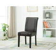 thumbnail image 1 of Topline Home Furnishings Brown Faux Leather Parson Chair, 1 of 5
