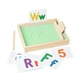 thumbnail image 2 of guohui Montessori Sand Tray Deep Wooden Sand Writing Tray for Drawing Painting Kids Cyan, 2 of 9