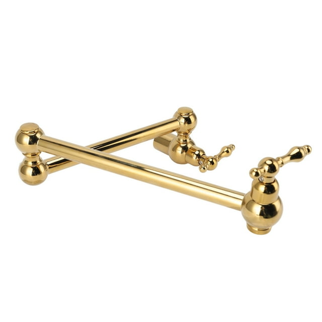 Folding Stretchable Faucet,G1/2 Wall Mounted Kitchen Double Joint Swing Arm Faucet Kitchen Faucetwith Swing Arm Rugged and Tough