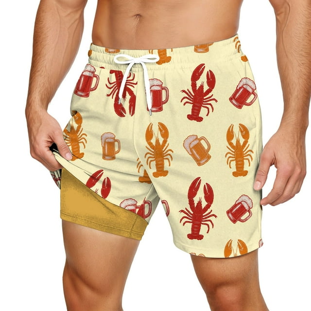 Men's Summer Casual Shorts with Functional Pockets and Inner Layer for Versatile Outdoor Wear Durable Construction for Daily Leisure Street Style and Travel