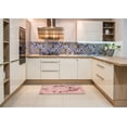thumbnail image 6 of Ahgly Company Machine Washable Indoor Rectangle Abstract Pink Coral Pink Area Rugs, 5' x 7', 6 of 7