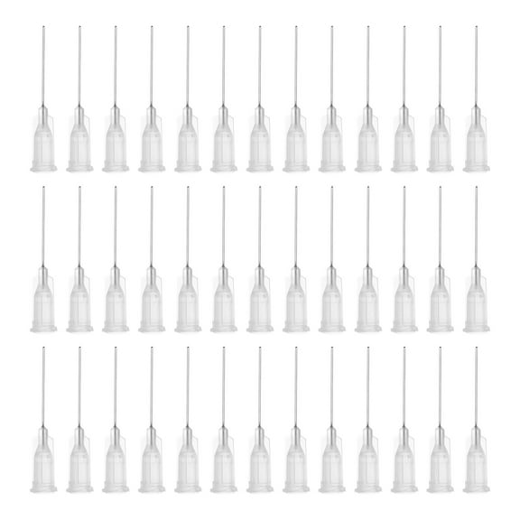 Uxcell Blunt Tip Dispensing Needle for Liquid Glue Gun, 27G 1", 40 Pcs (Transparent)
