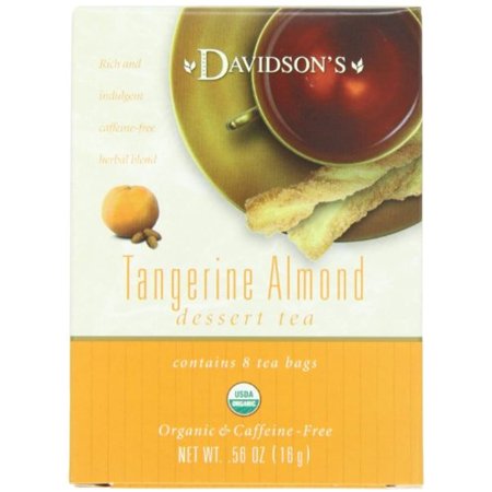 Davidsons Tea Tangerine Almond, 8-Count Tea Bags , 0.56 Oz(Pack Of 12)