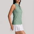 thumbnail image 5 of Hearthz Women's Sleeveless Golf Polo Shirts Quarter Zip Collared Summer Shirts for Women Quick Dry Workout Tennis Woman Polo Shirt, 5 of 8