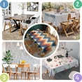 thumbnail image 2 of Orange Geometric Pattern Rectangle Tablecloth 60"x120",Waterproof Polyester Rectangle Table Cloth, Wipeable Spillproof Polyester Tablecloth for Dining, Camping, Indoor and Outdoor, 2 of 6