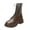 Brown, variant on Women's Ankle Boots Leather Boots Timeless Boho Chic Casual Style Perfect for Night Out and Parties Cushioned Insole Slip On Water Resistant Booties