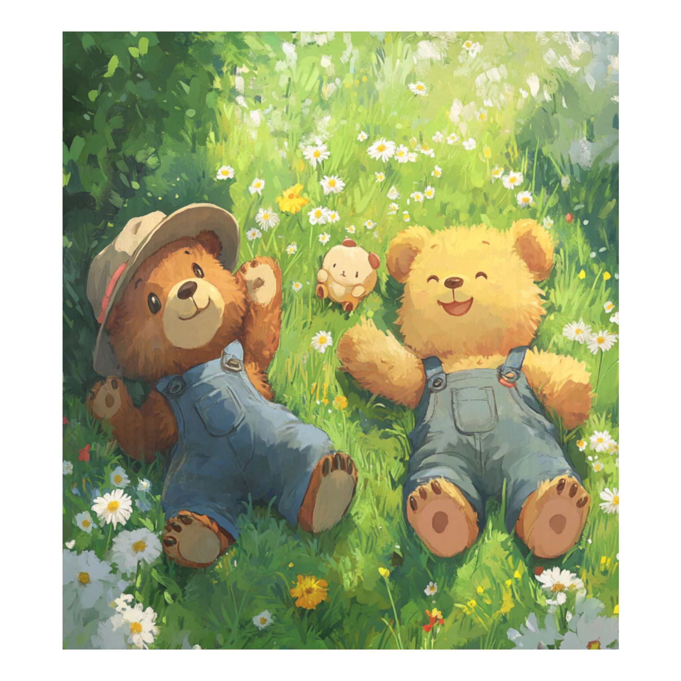 Dishwasher Magnetic Refrigerator Magnet Cover Sticker Home Decorative 23"x26" Two Cute Bears