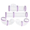 thumbnail image 1 of Wweixi 8Pcs Hamster Tubes Set Connected Tunnels DIY Plastic Training Tools Blue Purple, 1 of 1