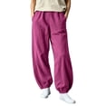 thumbnail image 2 of Womens Elastic Waist Pants Casual Loose Jogger Trousers With Ankle Cuffs for Daily Wear, 2 of 7