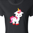 thumbnail image 4 of Inktastic Cute Little Unicorn With Red And Pink Mane, Hearts Women's T-Shirt, 4 of 5