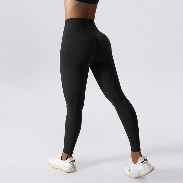 High Waist V Cut Drawstring Ruched Yoga Leggings for Women Scrunch Butt Lifting Workout Compression Pants 25 Inches