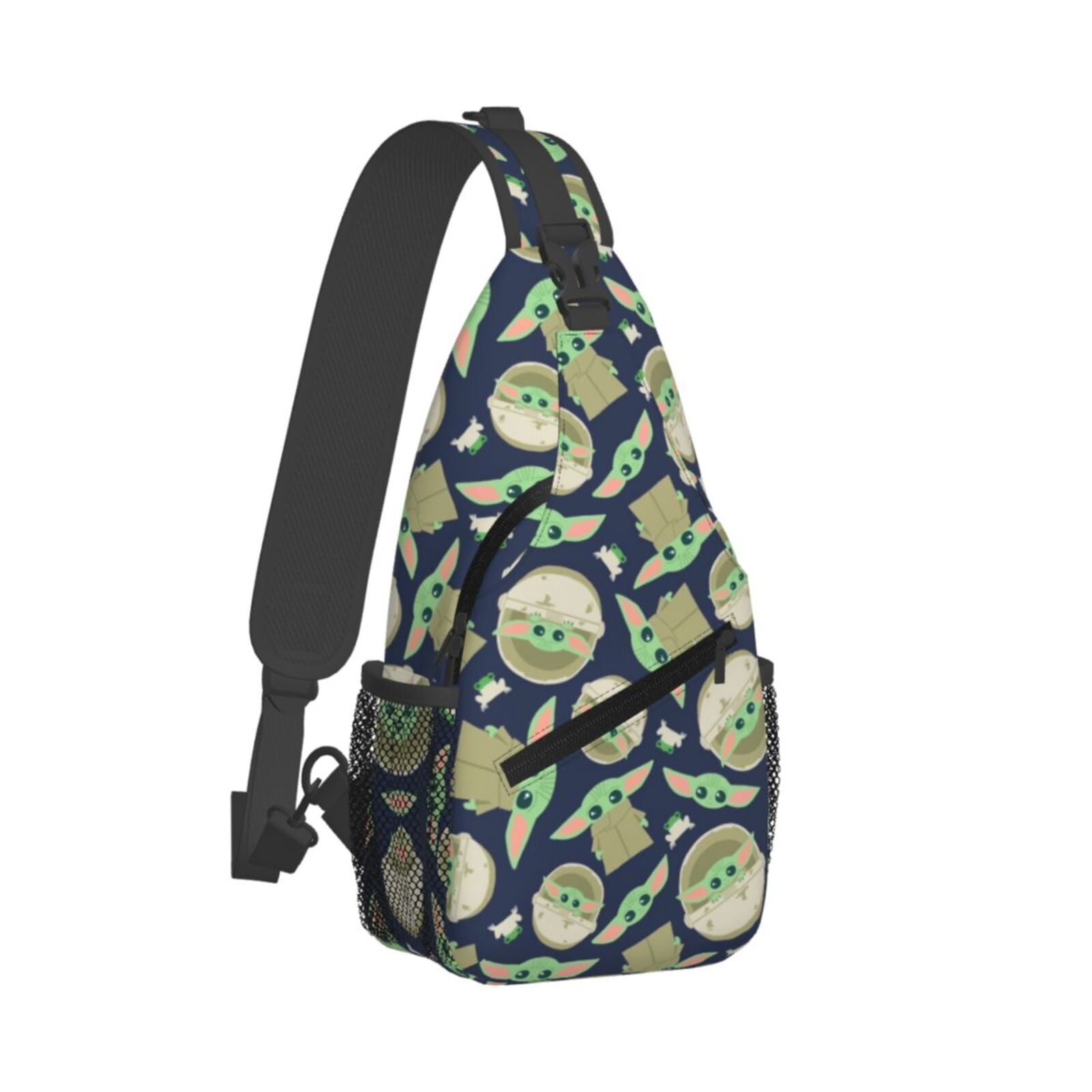 Star-Wars-Yoda Cross Chest Bag Diagonally Sling Bag Shoulder Bag for Short Trips Work Daily for Men Women 15.3*3.5*7.5 inches