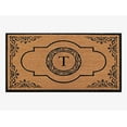thumbnail image 2 of A1 Home Collections First Impression Hand Crafted Abrilina Entry Coir Monogrammed Double Doormat, 72" L x 36" W, X-Large, 2 of 10